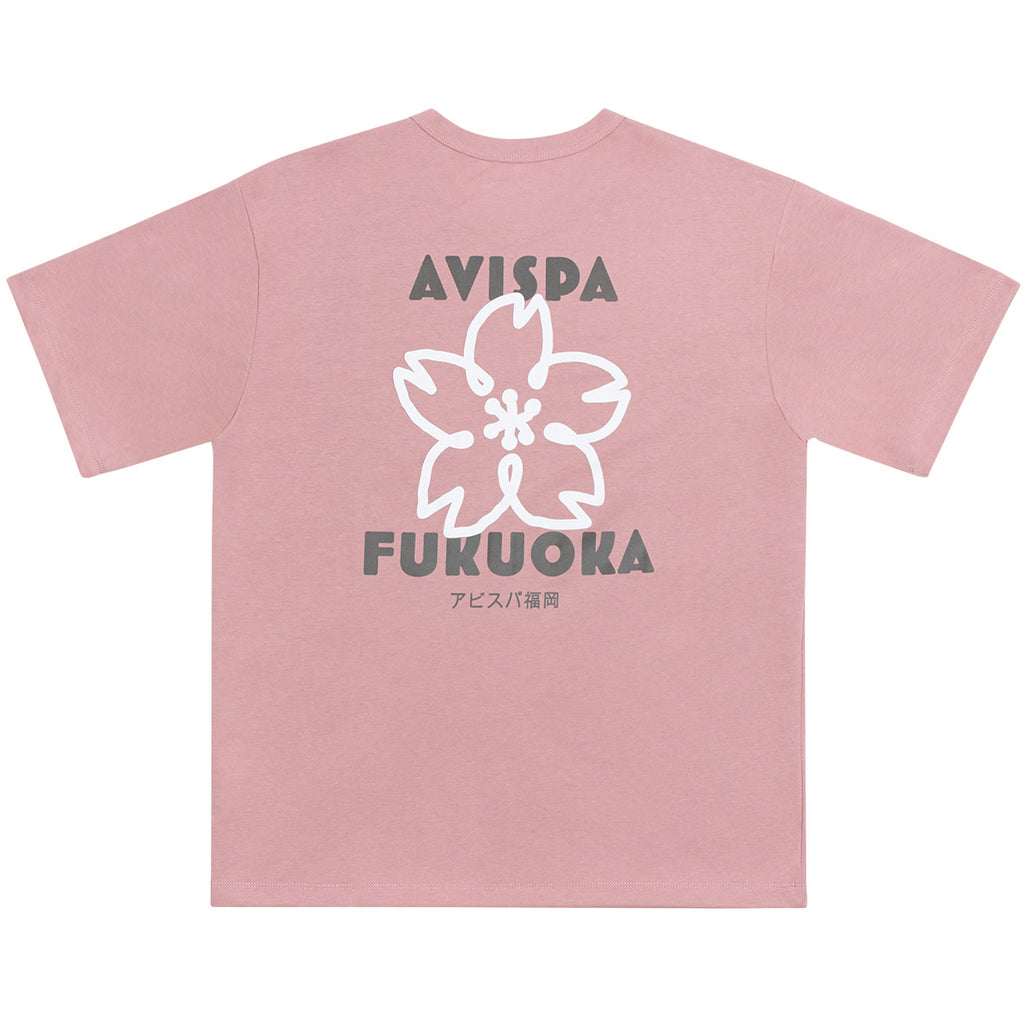 EGO SPORT X AVISPA FUKUOKA 2026 SAKURA OVERSIZE TEE - PINK/WHITE