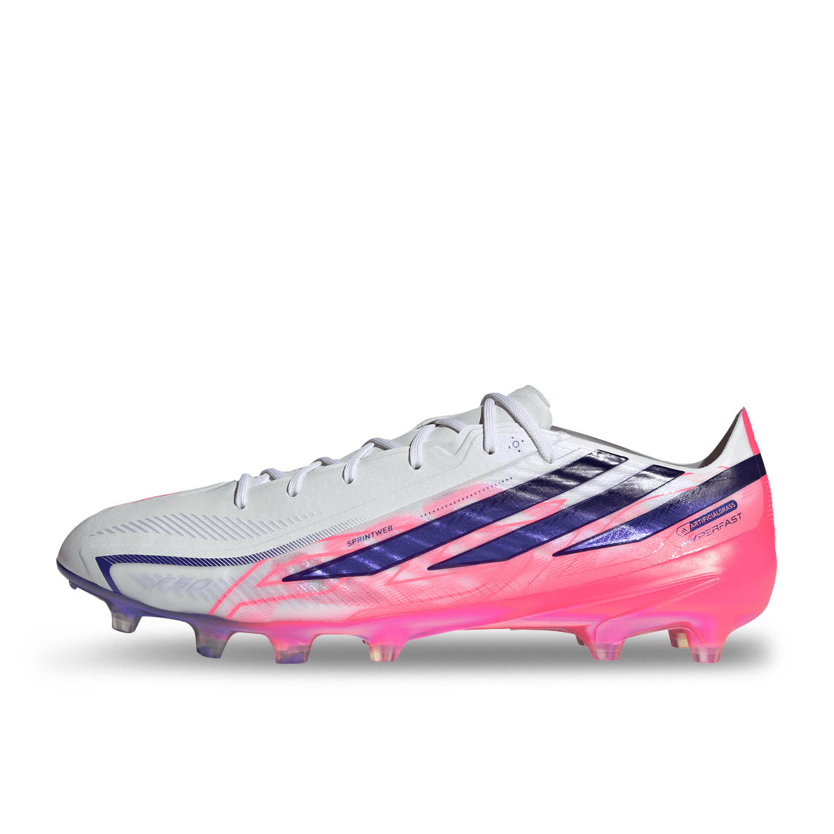 ADIDAS F50 HYPERFAST ELITE AG - FTWR WHITE/SOLAR PURPLE/SOLAR TURBO
