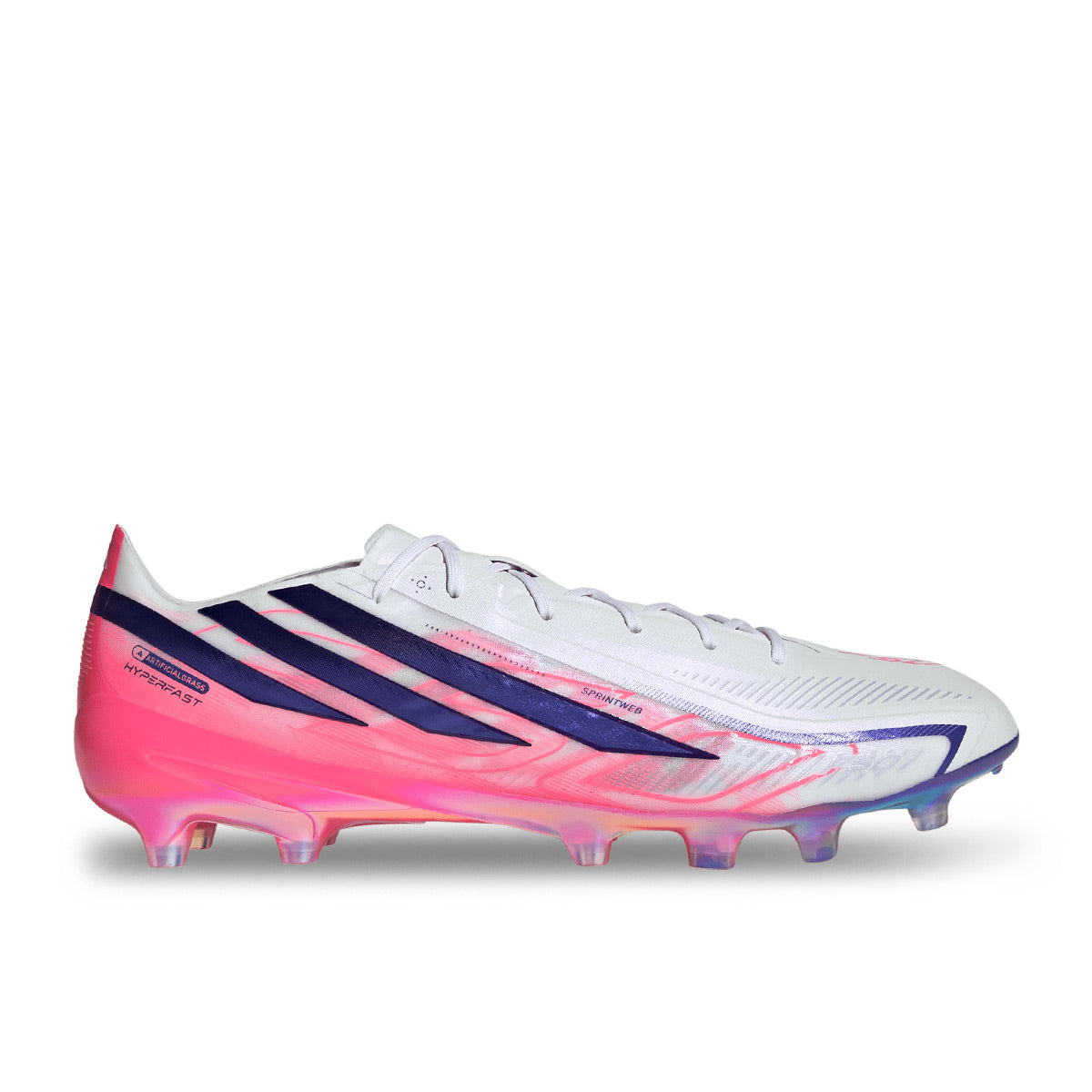 ADIDAS F50 HYPERFAST ELITE AG - FTWR WHITE/SOLAR PURPLE/SOLAR TURBO