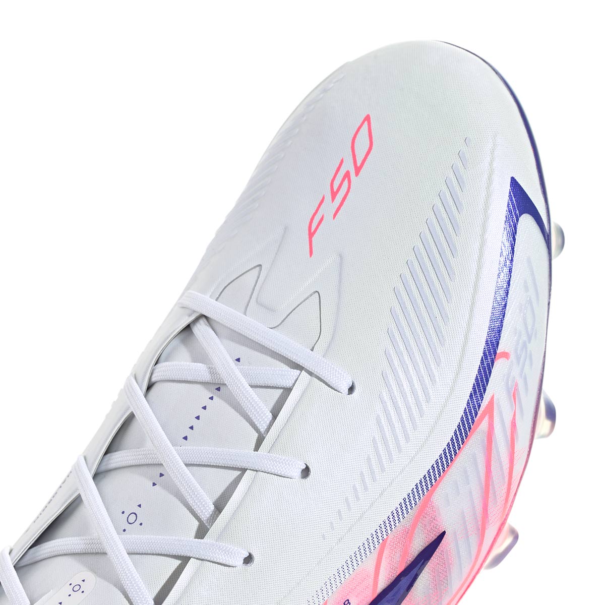 ADIDAS F50 HYPERFAST ELITE AG - FTWR WHITE/SOLAR PURPLE/SOLAR TURBO
