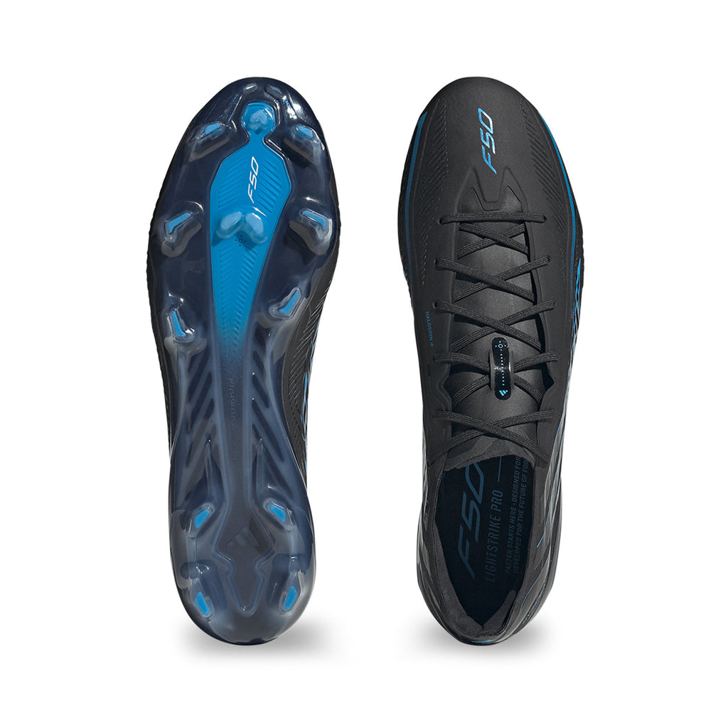 ADIDAS F50 HYPERFAST ELITE FG - CORE BLACK/CORE BLACK/LUCID RAY BLUE