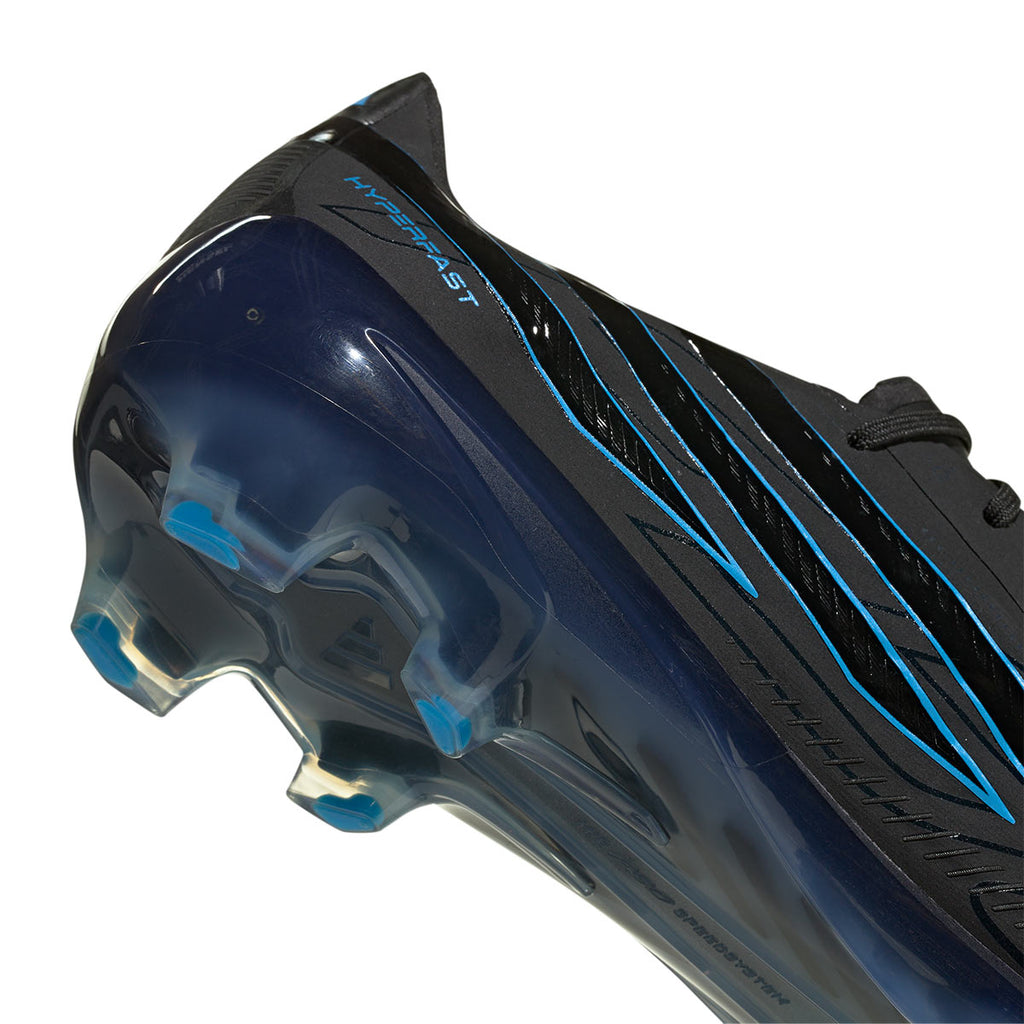 ADIDAS F50 HYPERFAST ELITE FG - CORE BLACK/CORE BLACK/LUCID RAY BLUE