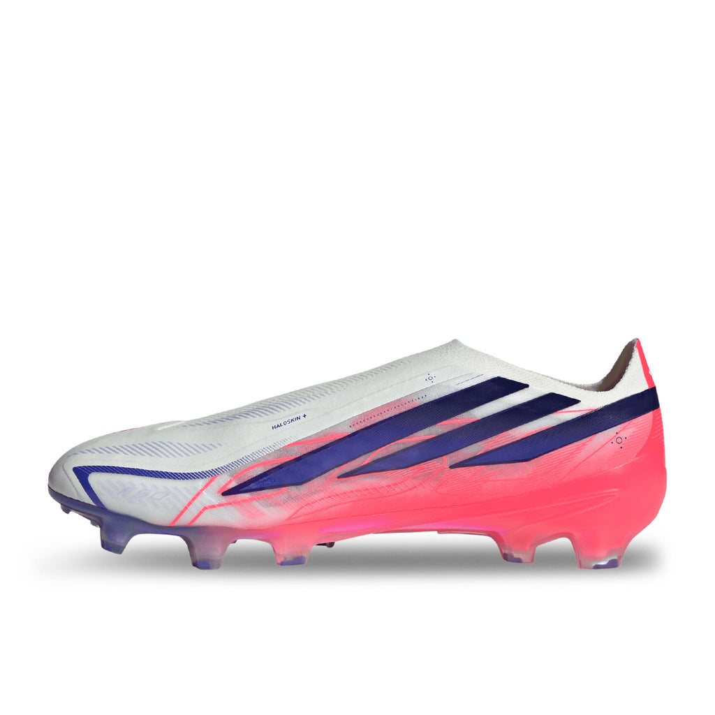 ADIDAS F50 HYPERFAST ELITE LACELESS FG - FTWR WHITE/SOLAR PURPLE/SOLAR TURBO