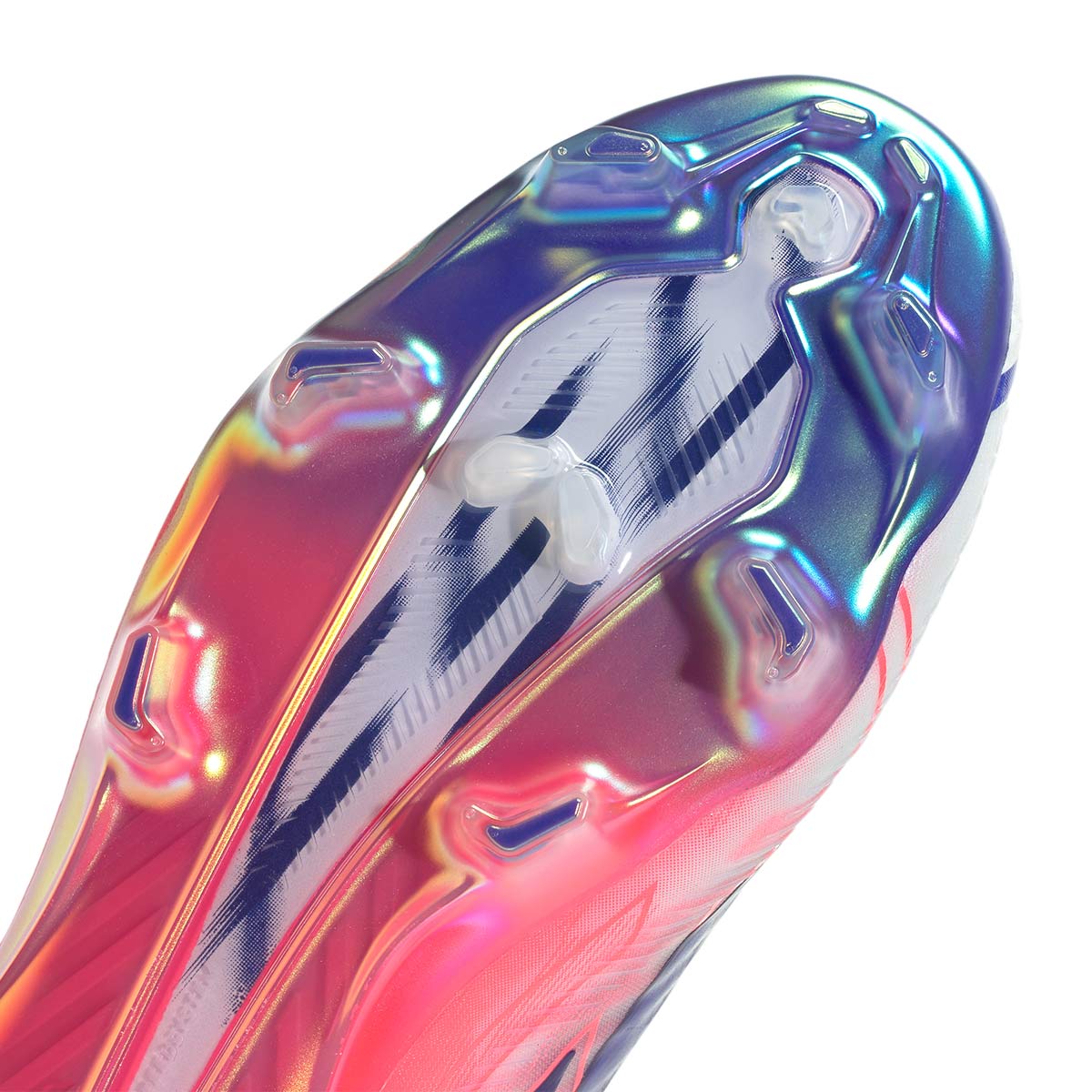 ADIDAS F50 HYPERFAST ELITE LACELESS FG - FTWR WHITE/SOLAR PURPLE/SOLAR TURBO