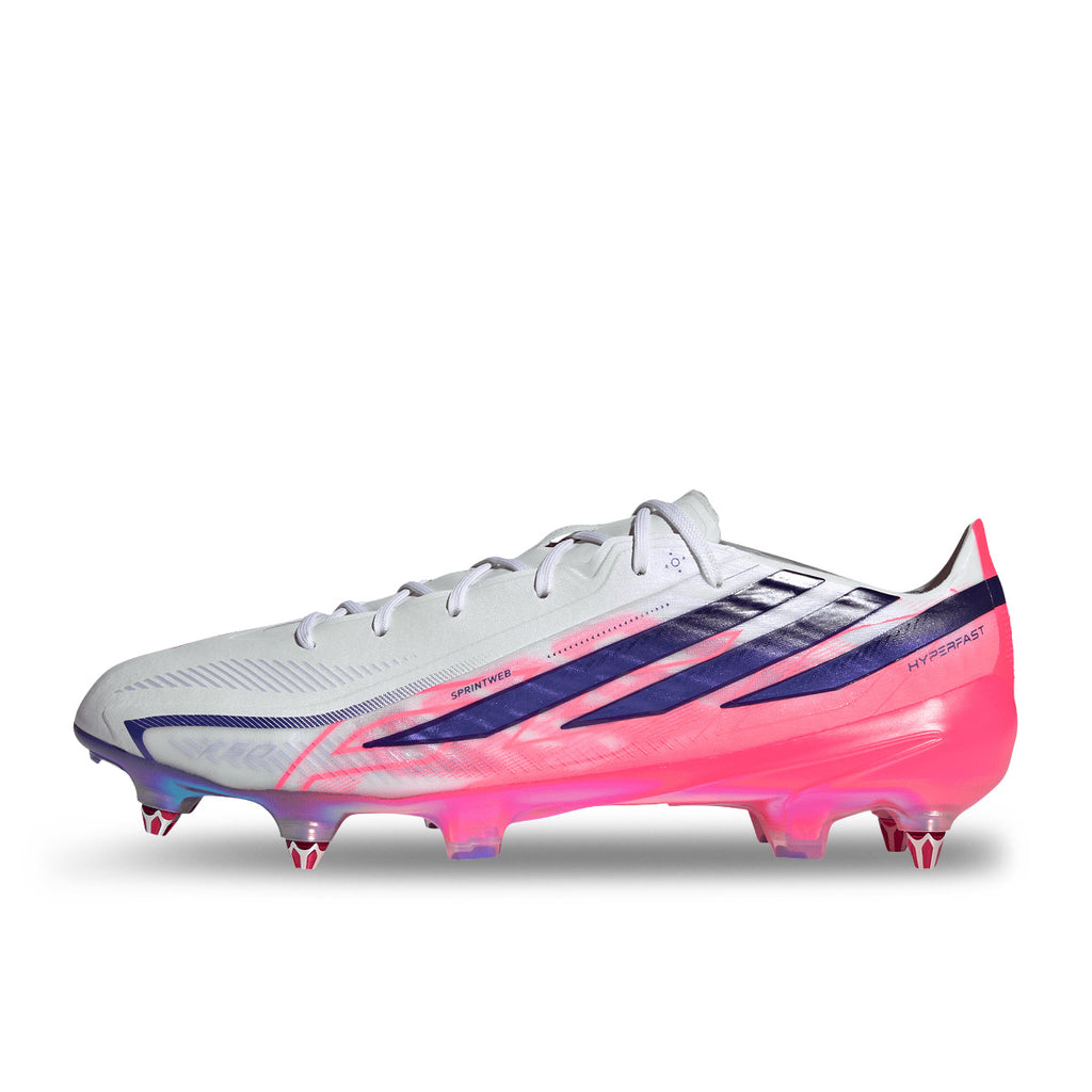 ADIDAS F50 HYPERFAST ELITE SG - FTWR WHITE/SOLAR PURPLE/SOLAR TURBO