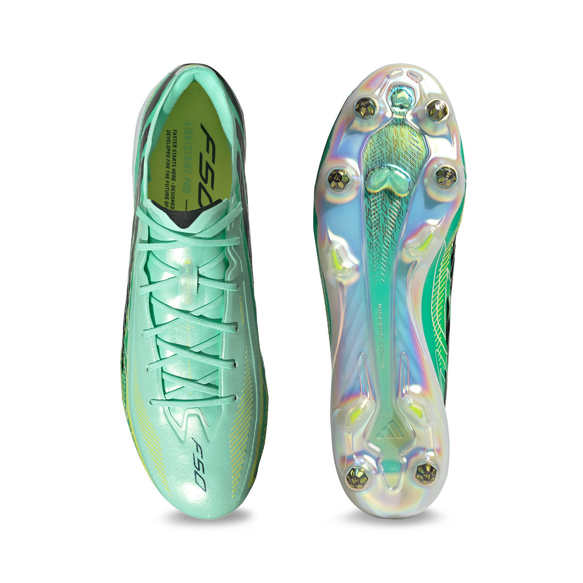 ADIDAS F50 HYPERFAST ELITE SG - PULSE MINT/CORE BLACK/SOLAR LEMON
