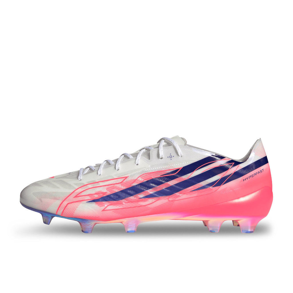 ADIDAS F50 HYPERFAST EVO FG - FTWR WHITE/SOLAR PURPLE/SOLAR TURBO