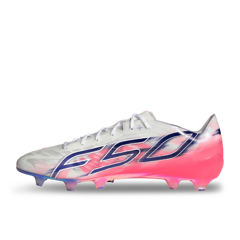 ADIDAS F50 HYPERFAST EVO FG - FTWR WHITE/SOLAR PURPLE/SOLAR TURBO