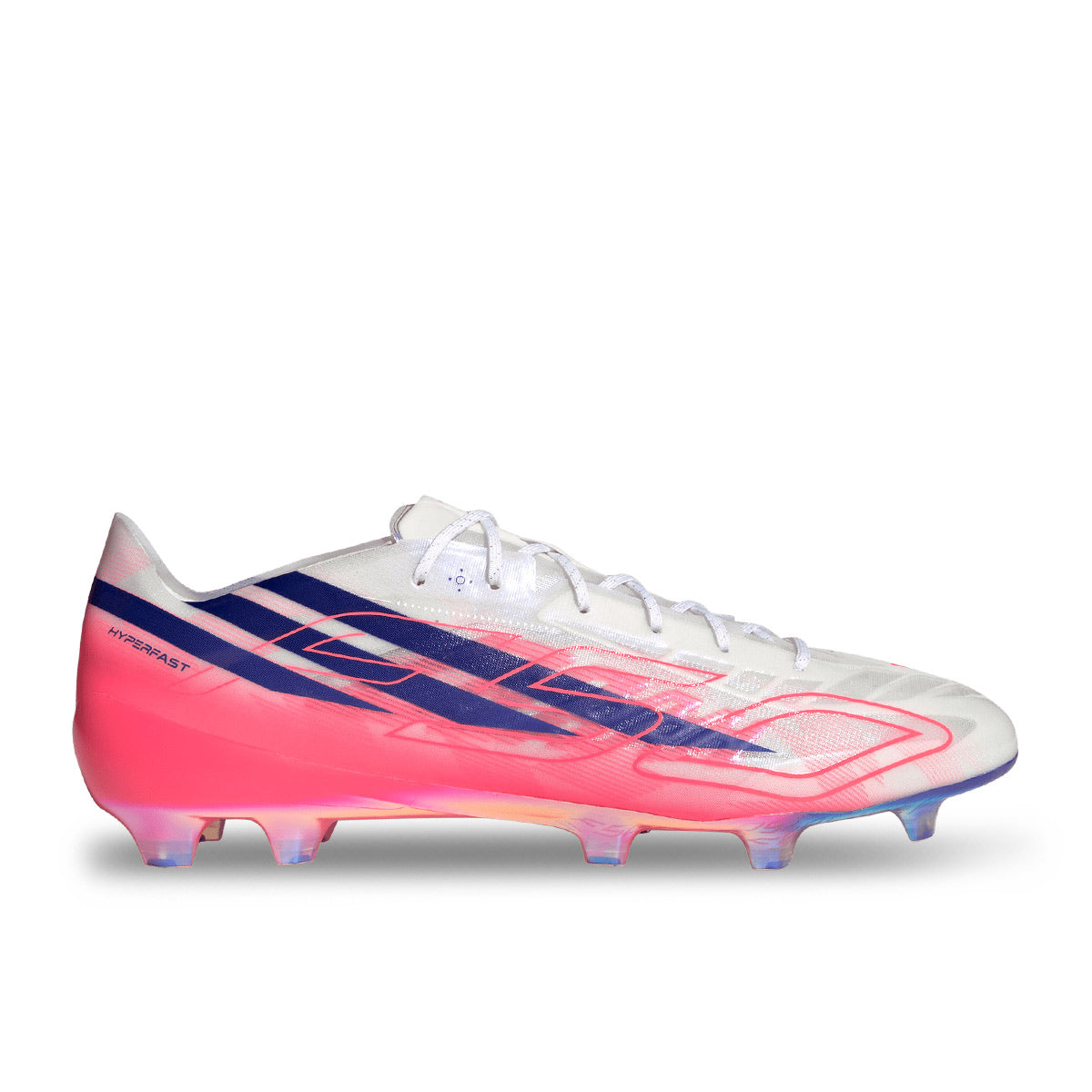 ADIDAS F50 HYPERFAST EVO FG - FTWR WHITE/SOLAR PURPLE/SOLAR TURBO