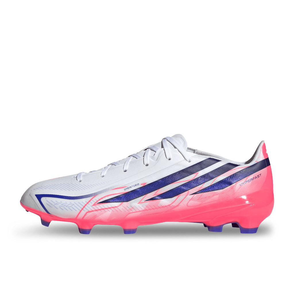 ADIDAS F50 HYPERFAST LEAGUE FG - FTWR WHITE/SOLAR PURPLE/SOLAR TURBO