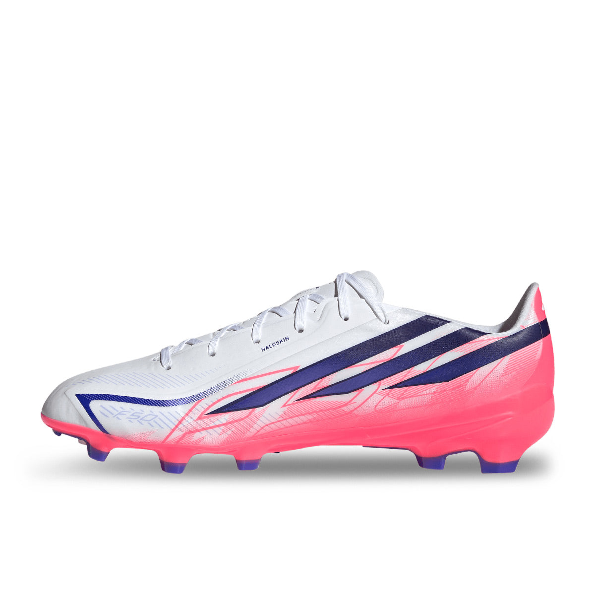 ADIDAS F50 HYPERFAST LEAGUE FG - FTWR WHITE/SOLAR PURPLE/SOLAR TURBO
