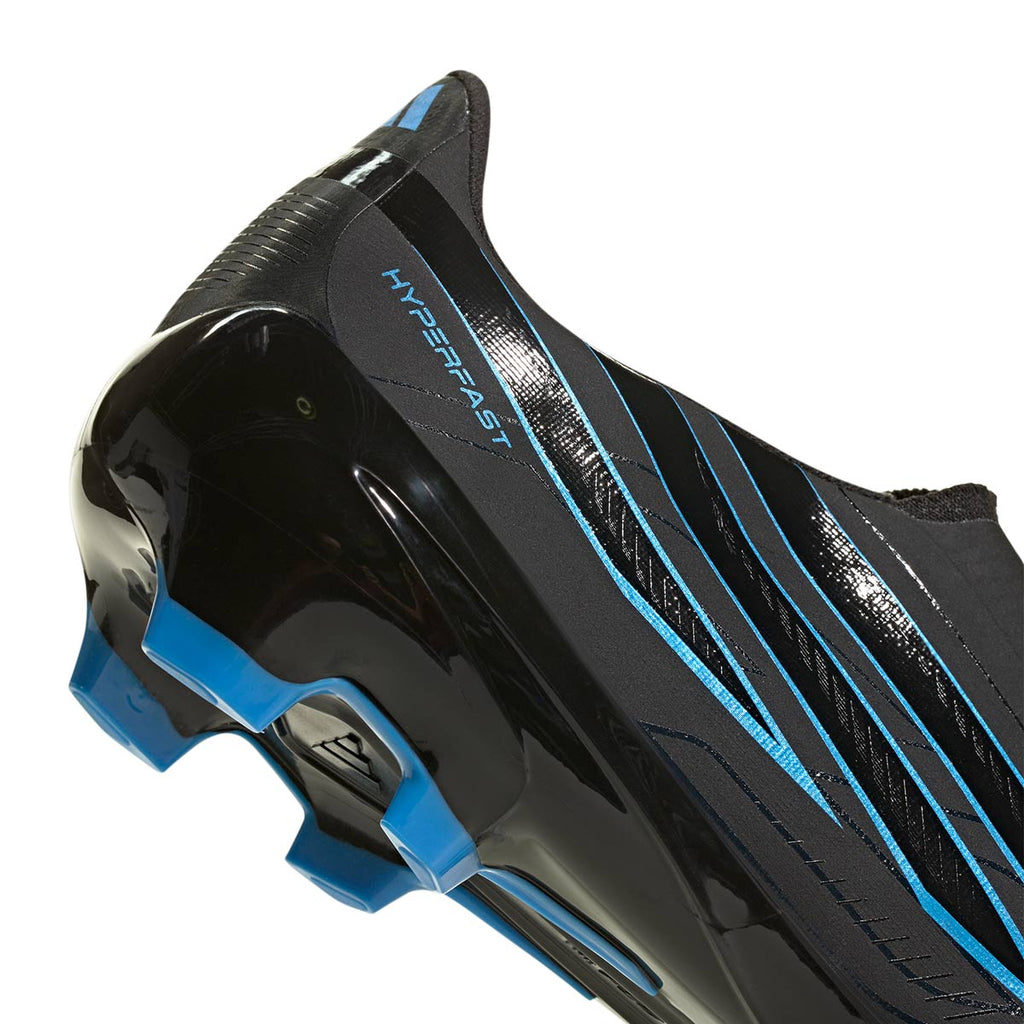 ADIDAS F50 HYPERFAST LEAGUE LACELESS FG - CORE BLACK/CORE BLACK/LUCID RAY BLUE
