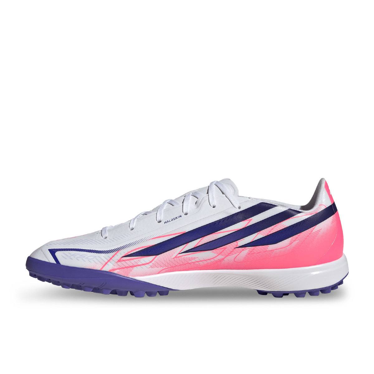 ADIDAS F50 HYPERFAST LEAGUE TF - FTWR WHITE/SOLAR PURPLE/SOLAR TURBO
