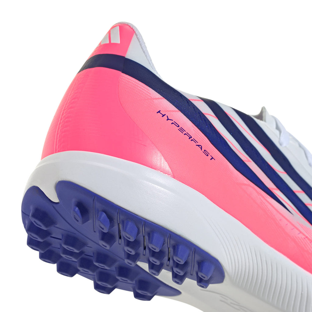 ADIDAS F50 HYPERFAST LEAGUE TF - FTWR WHITE/SOLAR PURPLE/SOLAR TURBO