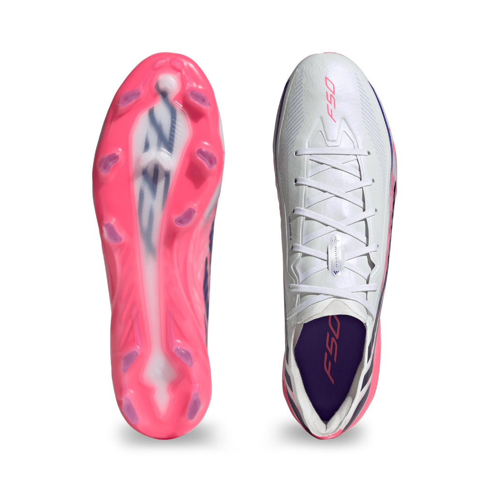 ADIDAS F50 HYPERFAST PRO FG - FTWR WHITE/SOLAR PURPLE/SOLAR TURBO