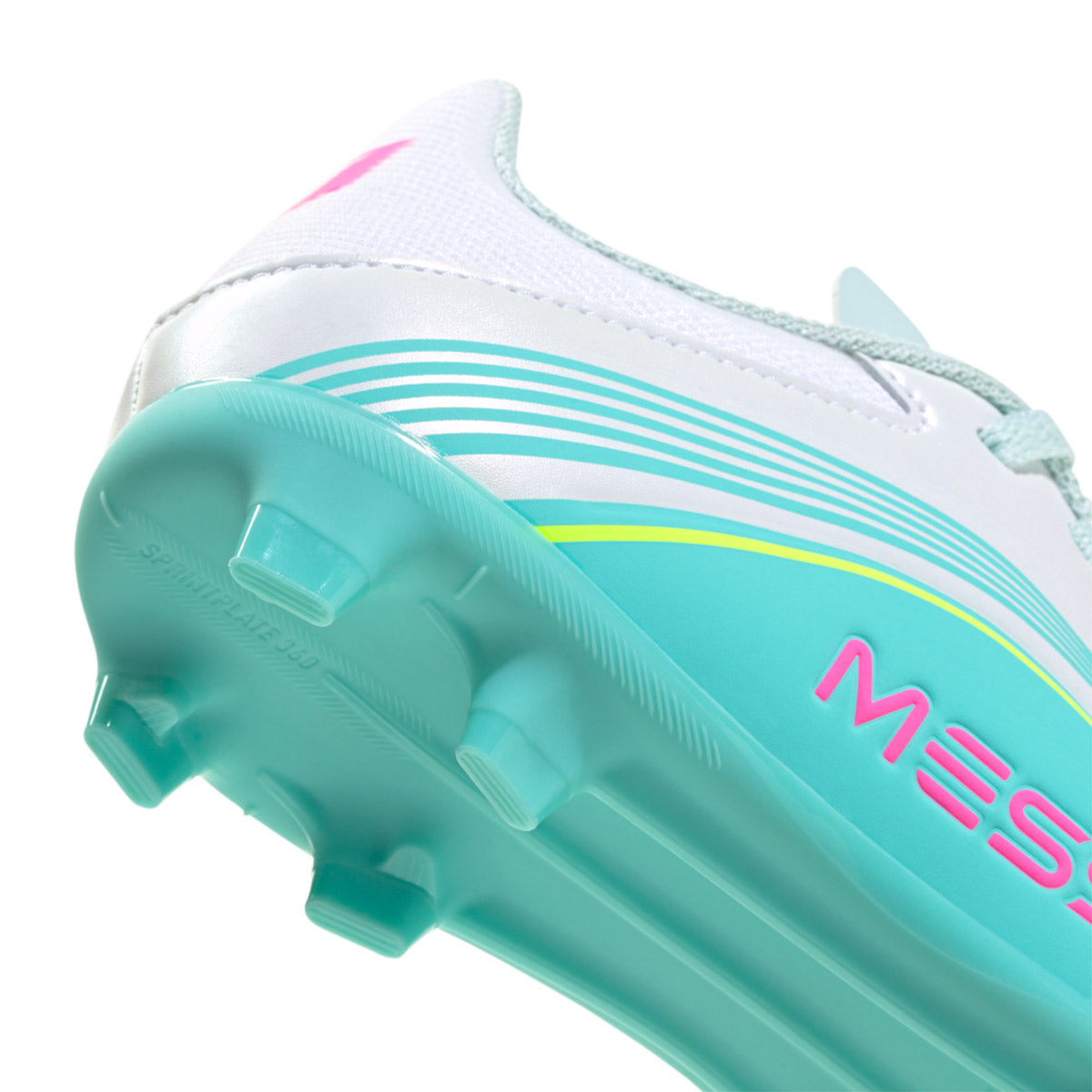 ADIDAS F50 MESSI LEAGUE FG/MG J - FTWR WHITE/LUCID PINK/FLASH AQUA