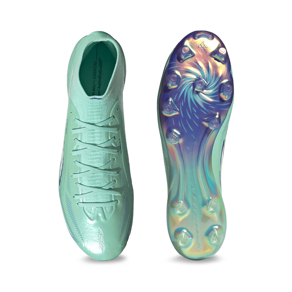 ADIDAS F50 SPARKFUSION ELITE FG/AG - CLEAR MINT/FTWR WHITE/SOLAR PURPLE