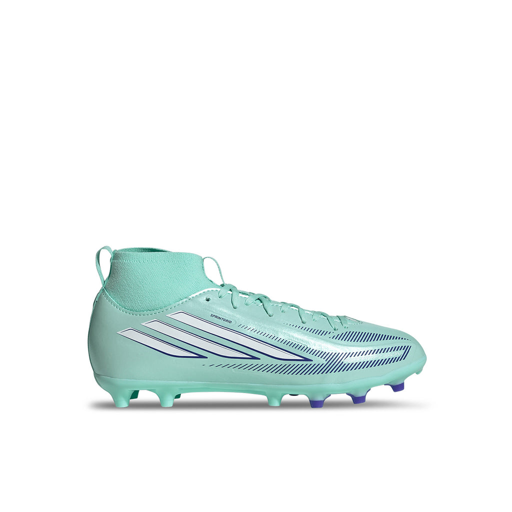 ADIDAS F50 SPARKFUSION LEAGUE FG/AG J - CLEAR MINT/FTWR WHITE/SOLAR PURPLE