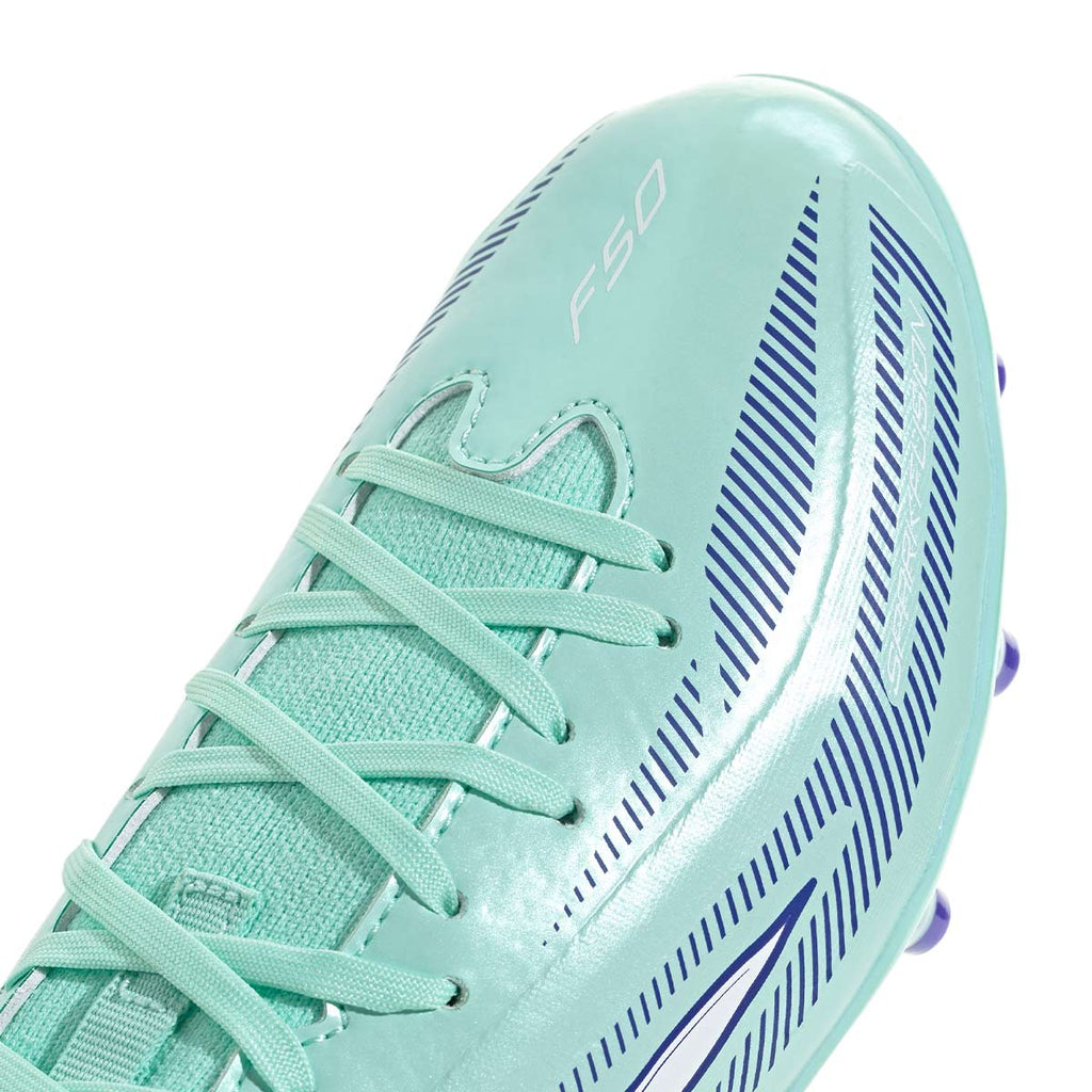 ADIDAS F50 SPARKFUSION LEAGUE FG/AG J - CLEAR MINT/FTWR WHITE/SOLAR PURPLE