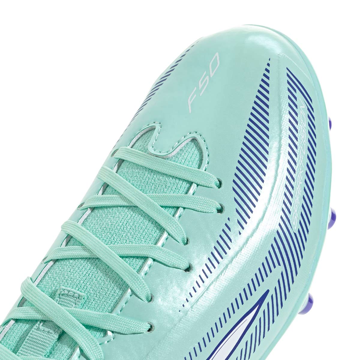 ADIDAS F50 SPARKFUSION LEAGUE FG/AG J - CLEAR MINT/FTWR WHITE/SOLAR PURPLE