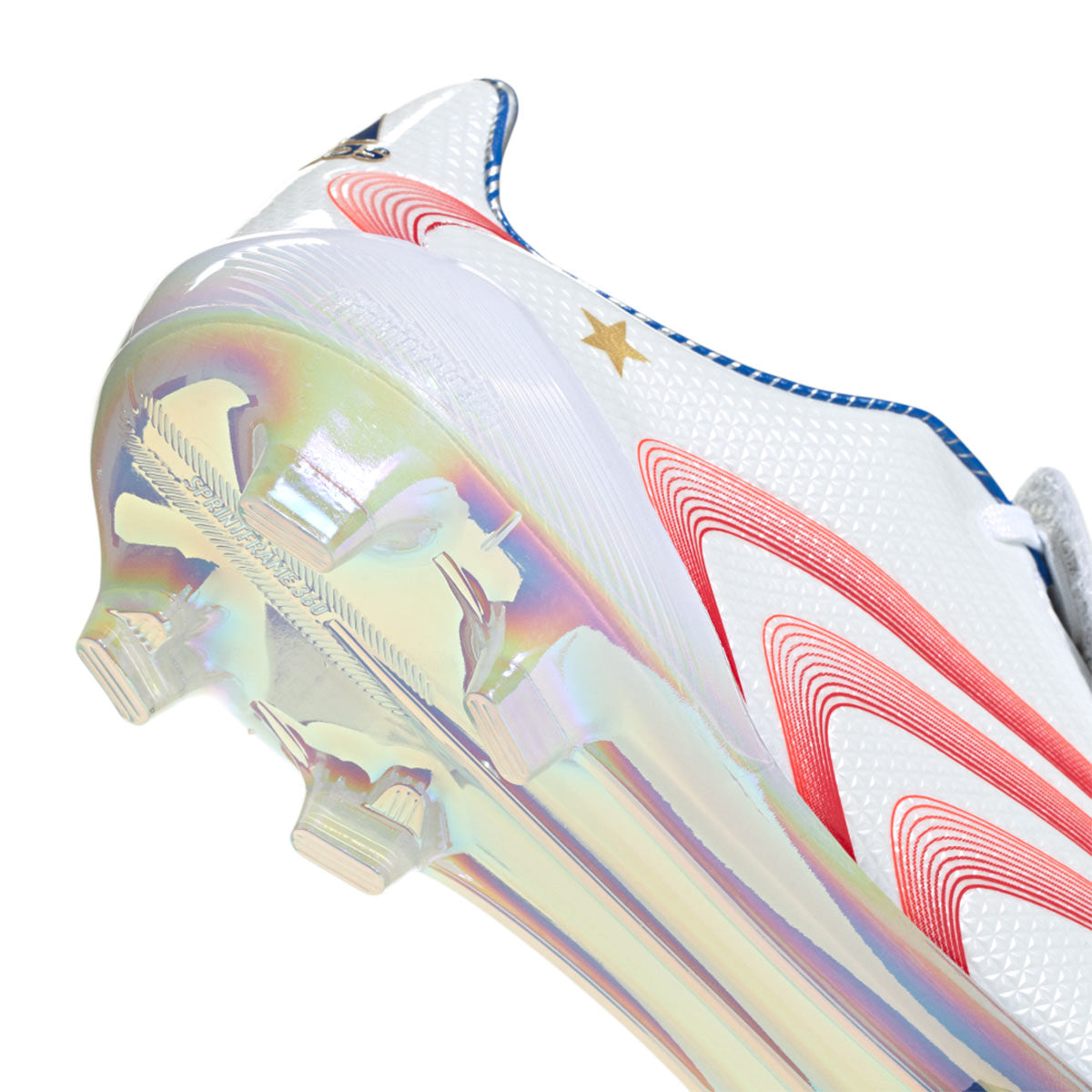 ADIDAS F50 TUNIT ELITE FG - FTWR WHITE/VIVID RED/TEAM ROYAL BLUE