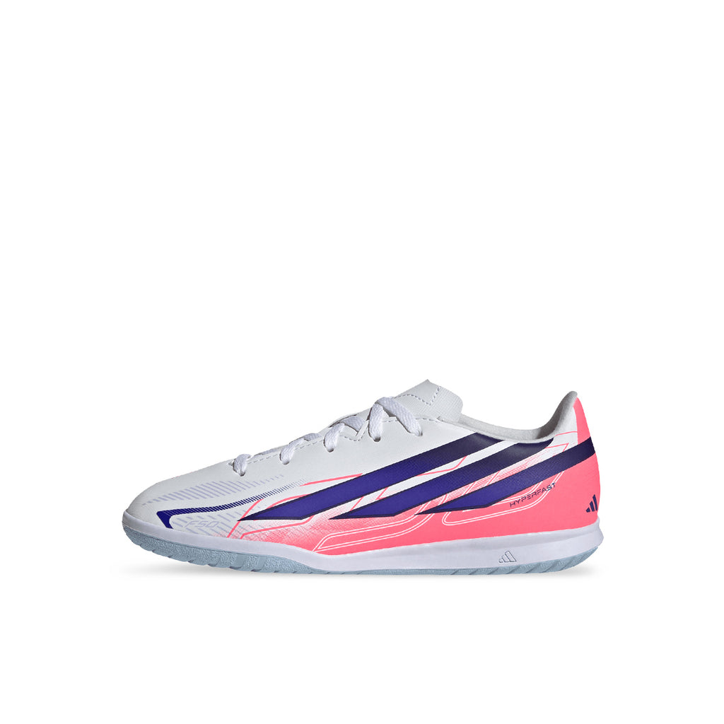 ADIDAS F50 HYPERFAST CLUB IN J - FTWR WHITE/SOLAR PURPLE/SOLAR TURBO