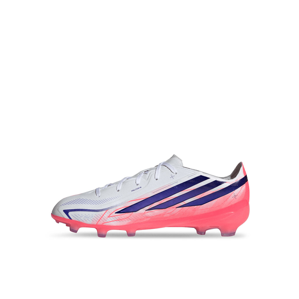 ADIDAS F50 HYPERFAST ELITE FG J - FTWR WHITE/SOLAR PURPLE/SOLAR TURBO
