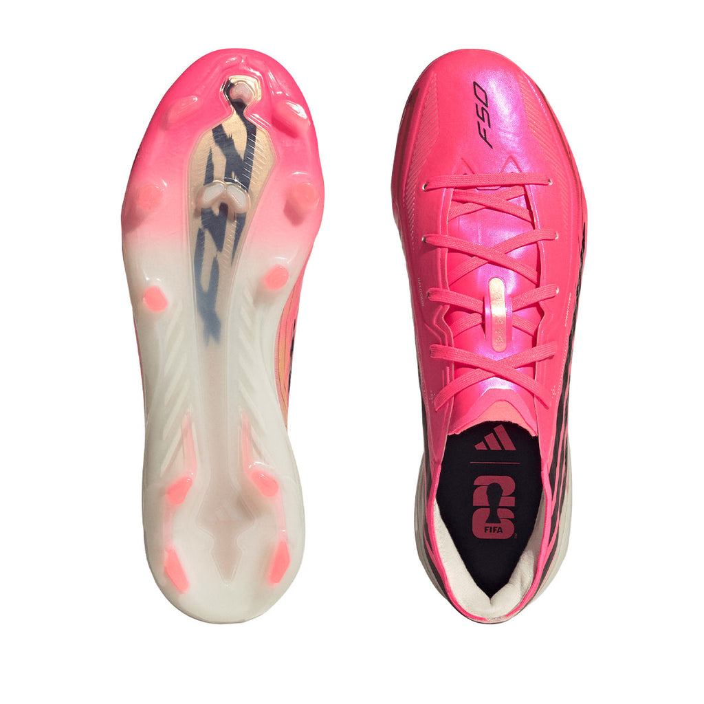 ADIDAS F50 HYPERFAST ELITE FG J - SOLAR TURBO/CORE BLACK/GOLD MET