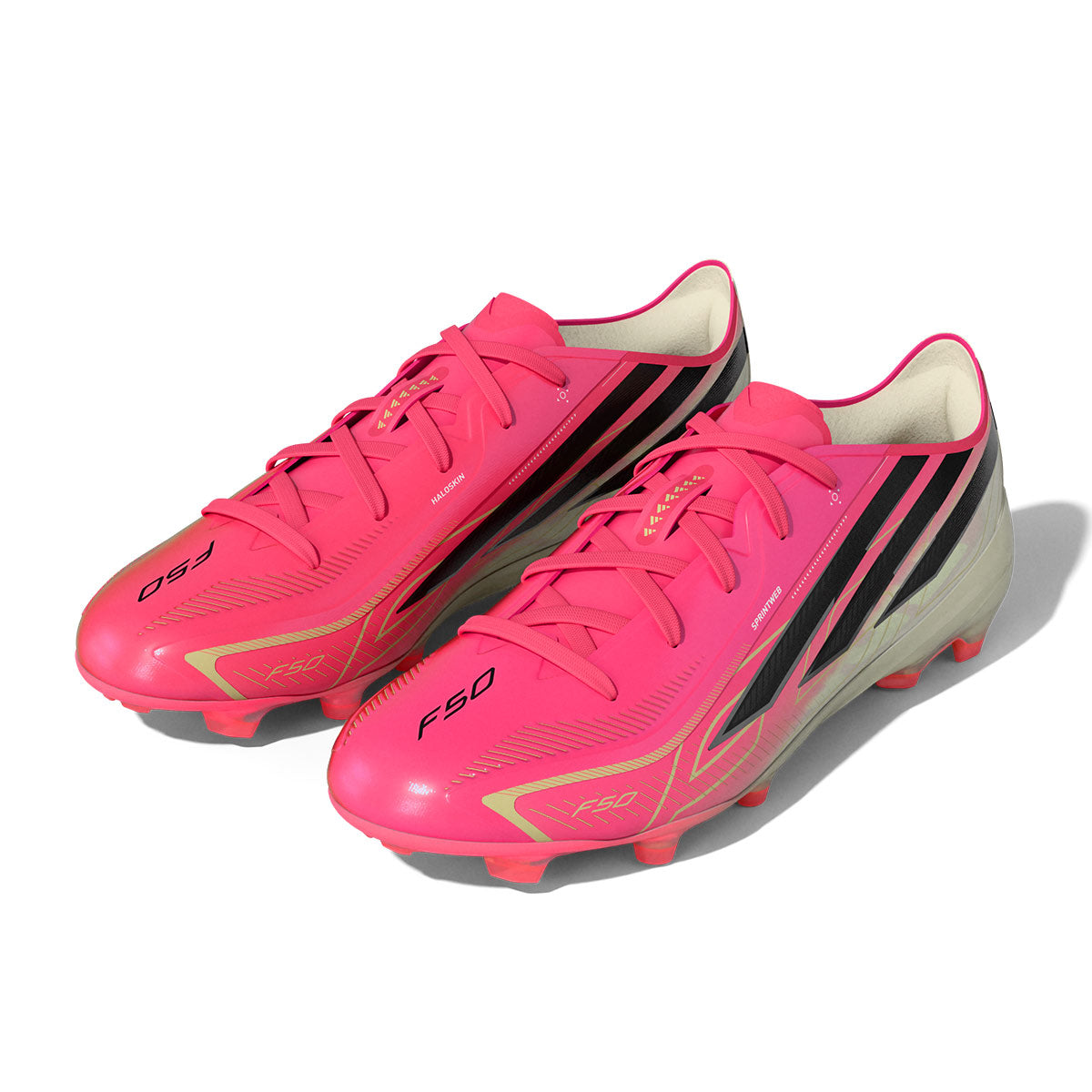 ADIDAS F50 HYPERFAST ELITE FG J - SOLAR TURBO/CORE BLACK/GOLD MET