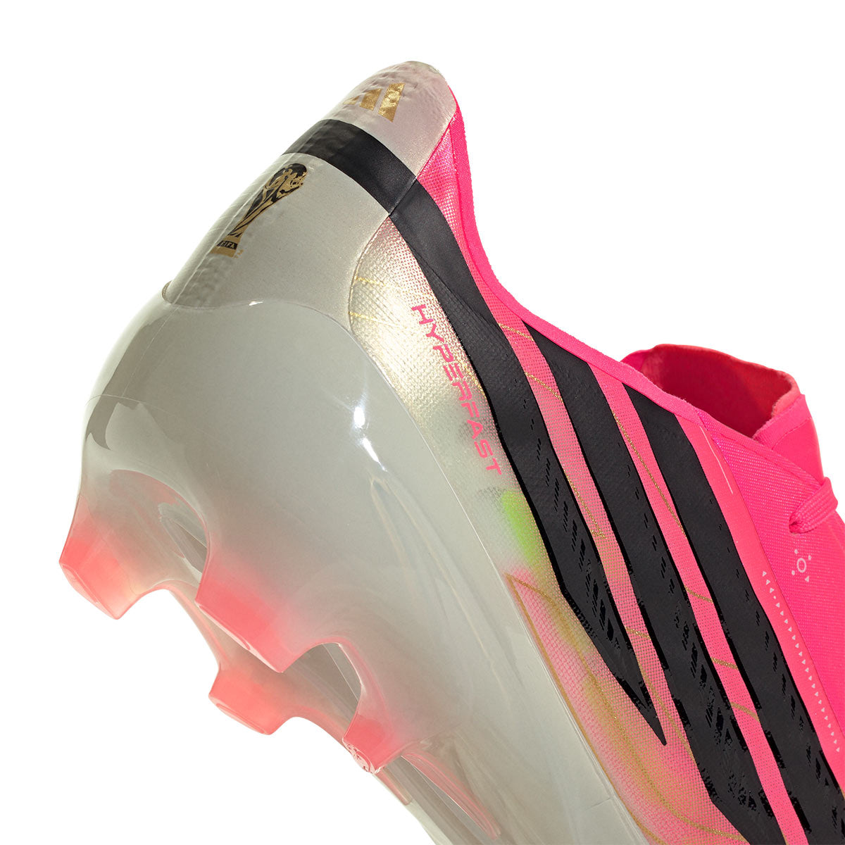 ADIDAS F50 HYPERFAST ELITE FG J - SOLAR TURBO/CORE BLACK/GOLD MET