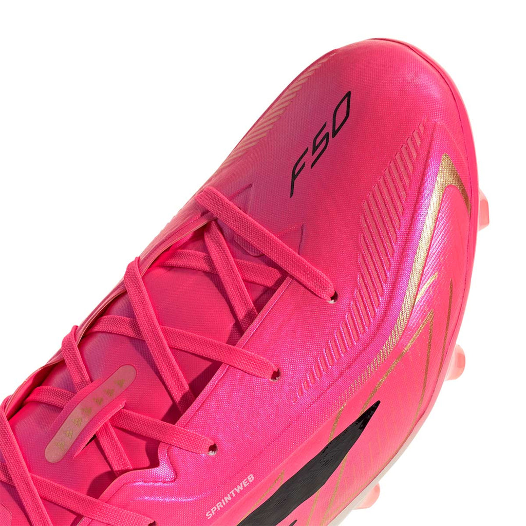 ADIDAS F50 HYPERFAST ELITE FG J - SOLAR TURBO/CORE BLACK/GOLD MET