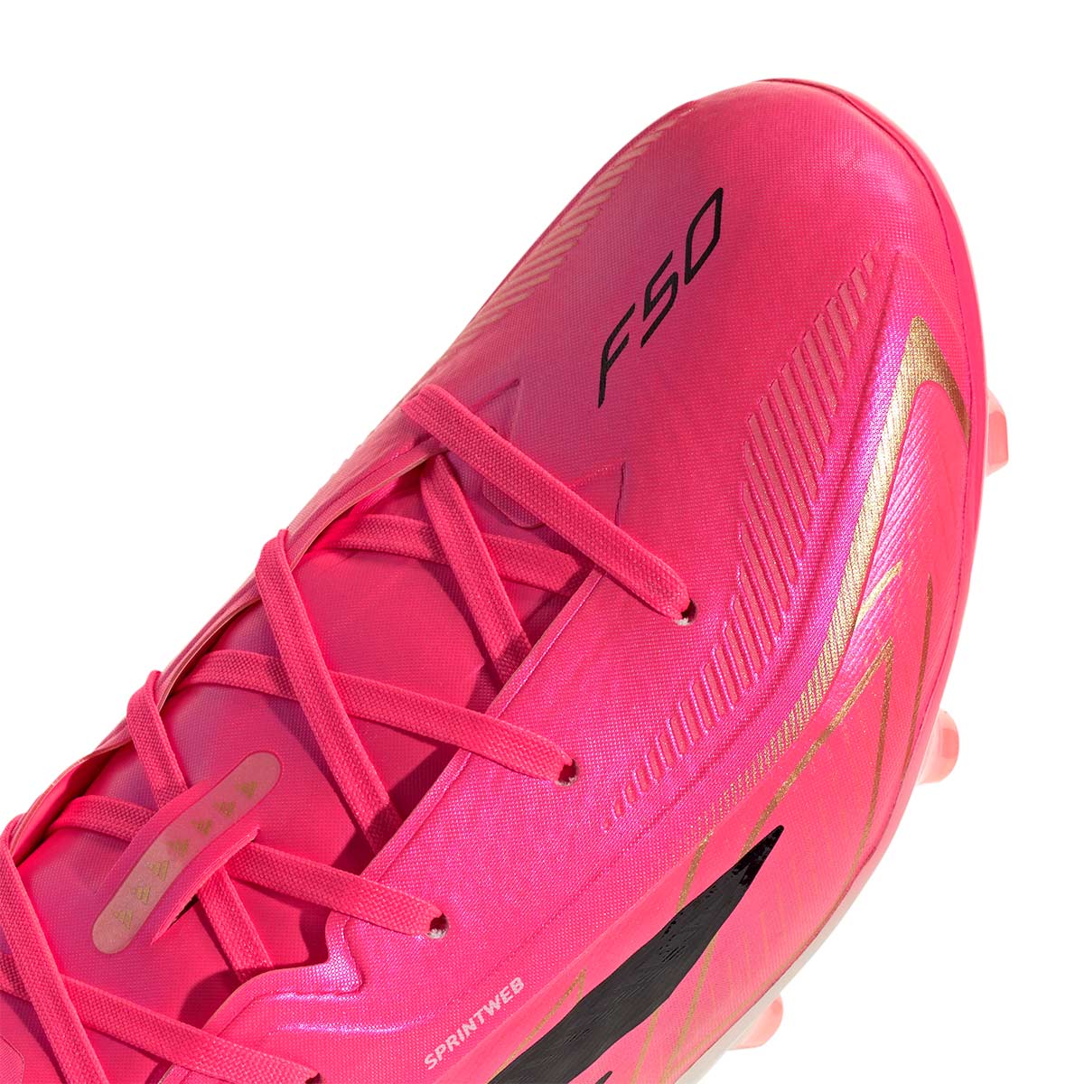 ADIDAS F50 HYPERFAST ELITE FG J - SOLAR TURBO/CORE BLACK/GOLD MET
