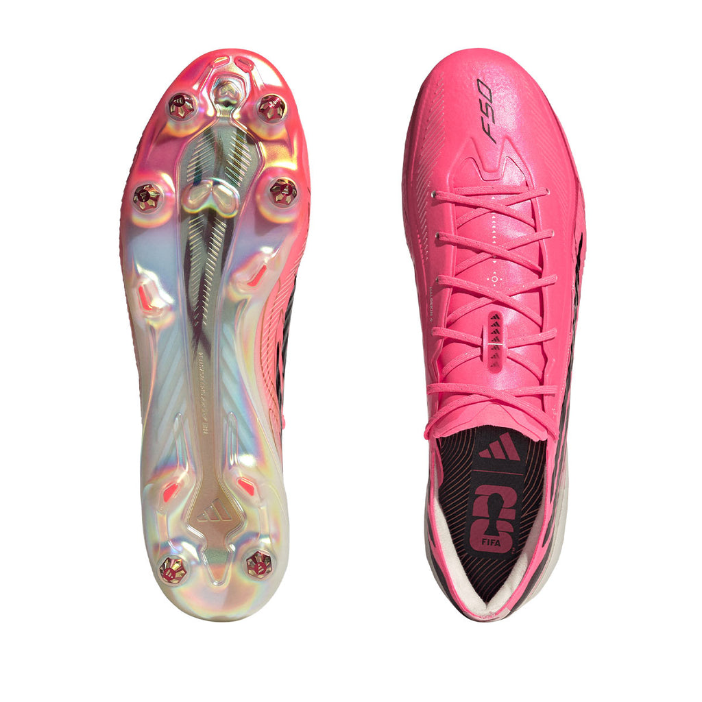 ADIDAS F50 HYPERFAST ELITE SG - SOLAR TURBO/CORE BLACK/GOLD MET