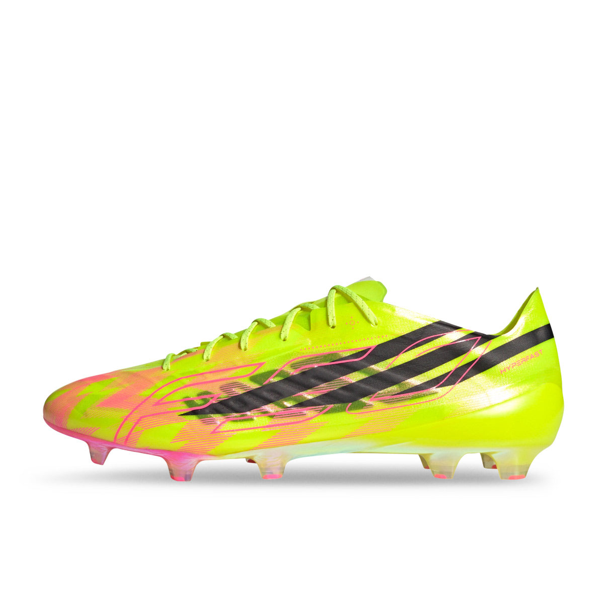 ADIDAS F50 HYPERFAST EVO LACELESS FG - TEAM SOLAR YELLOW 2/CORE BLACK/SOLAR TURBO