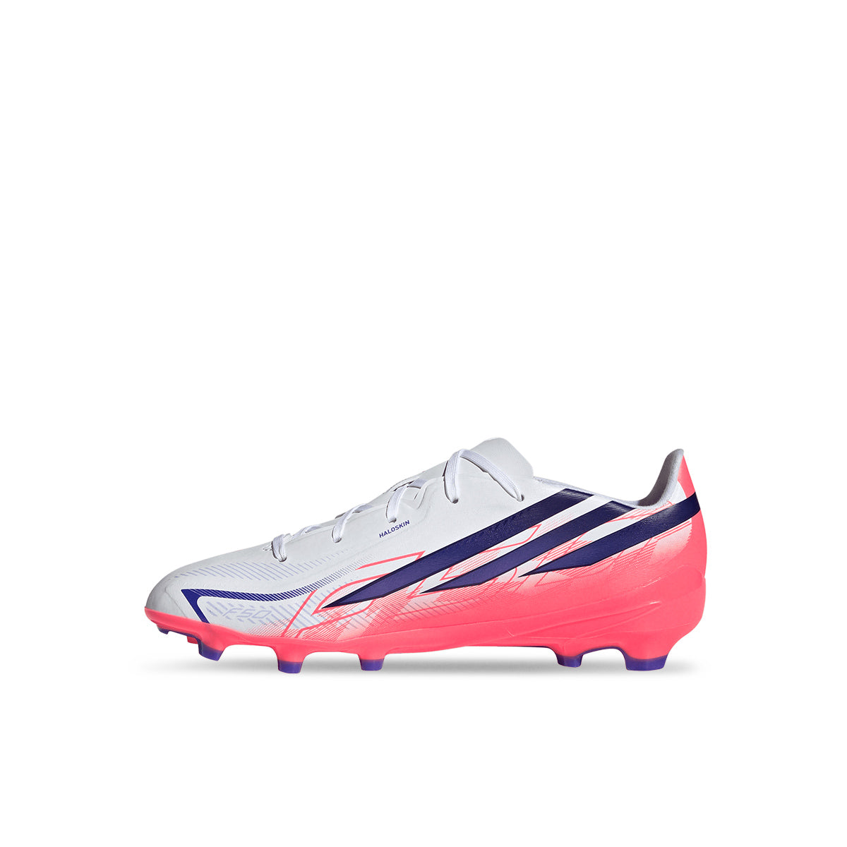 ADIDAS F50 HYPERFAST LEAGUE FG J - FTWR WHITE/SOLAR PURPLE/SOLAR TURBO