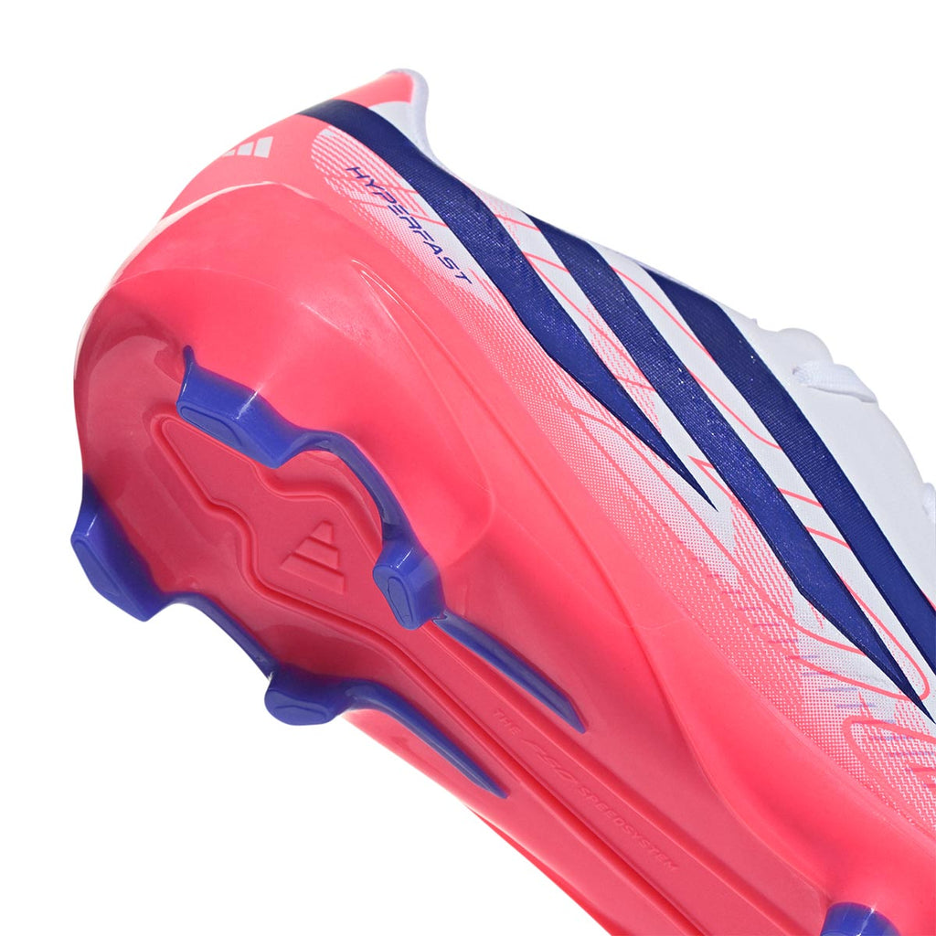 ADIDAS F50 HYPERFAST LEAGUE FG J - FTWR WHITE/SOLAR PURPLE/SOLAR TURBO