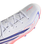 ADIDAS F50 HYPERFAST LEAGUE FG J - FTWR WHITE/SOLAR PURPLE/SOLAR TURBO