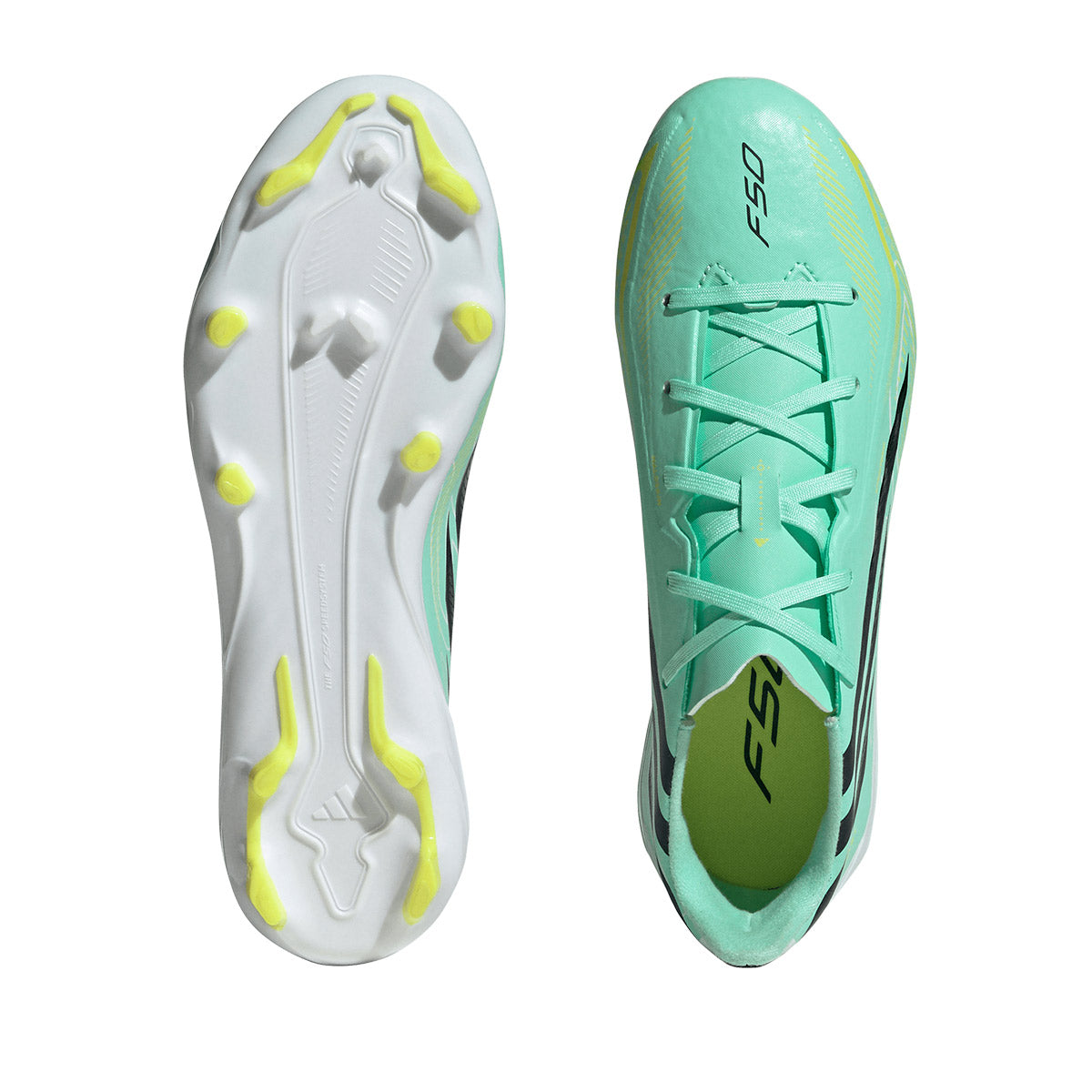 ADIDAS F50 HYPERFAST LEAGUE FG J - PULSE MINT/NIGHT NAVY/SOLAR LEMON
