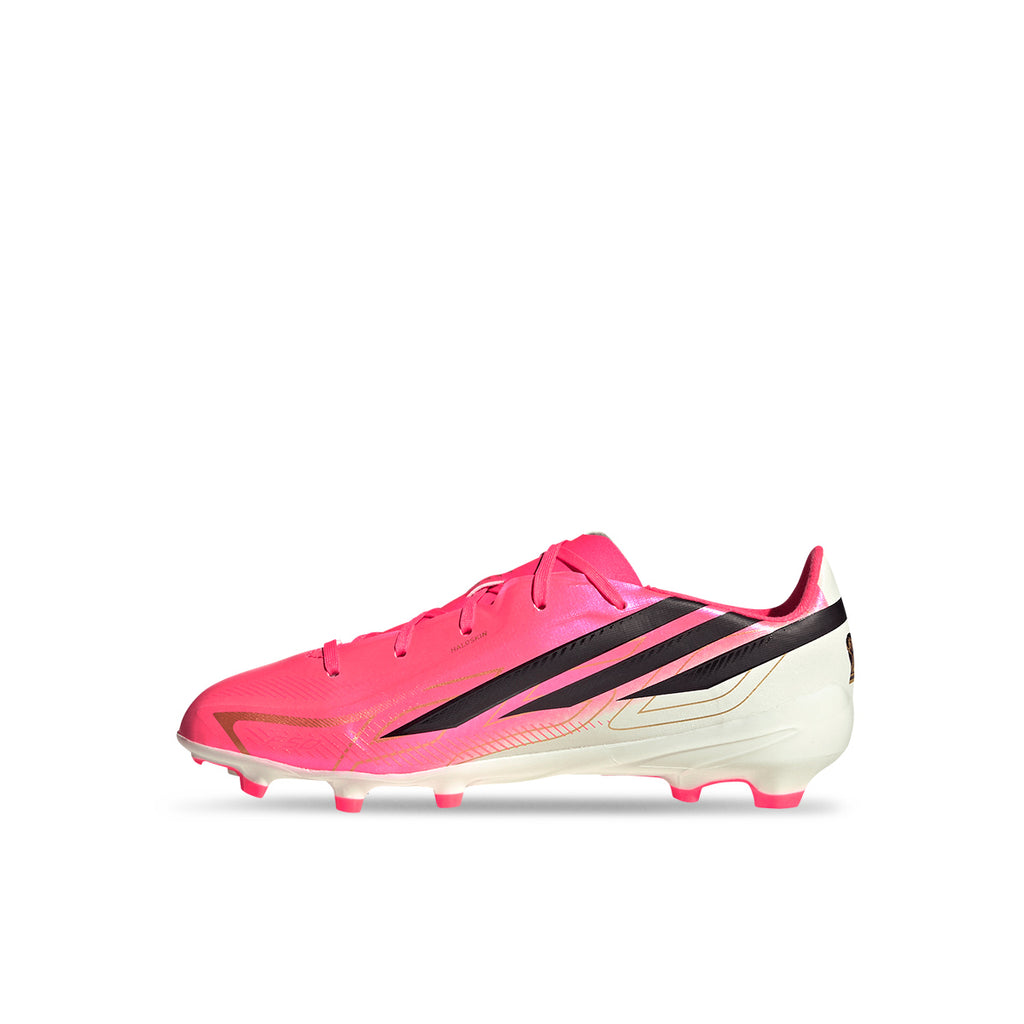 ADIDAS F50 HYPERFAST LEAGUE FG J - SOLAR TURBO/CORE BLACK/GOLD MET