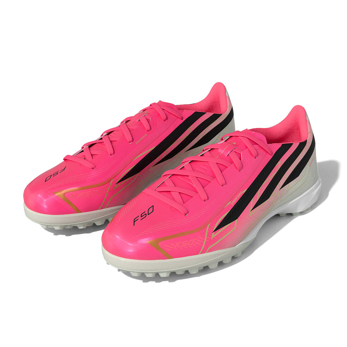 ADIDAS F50 HYPERFAST LEAGUE TF - SOLAR TURBO/CORE BLACK/GOLD MET
