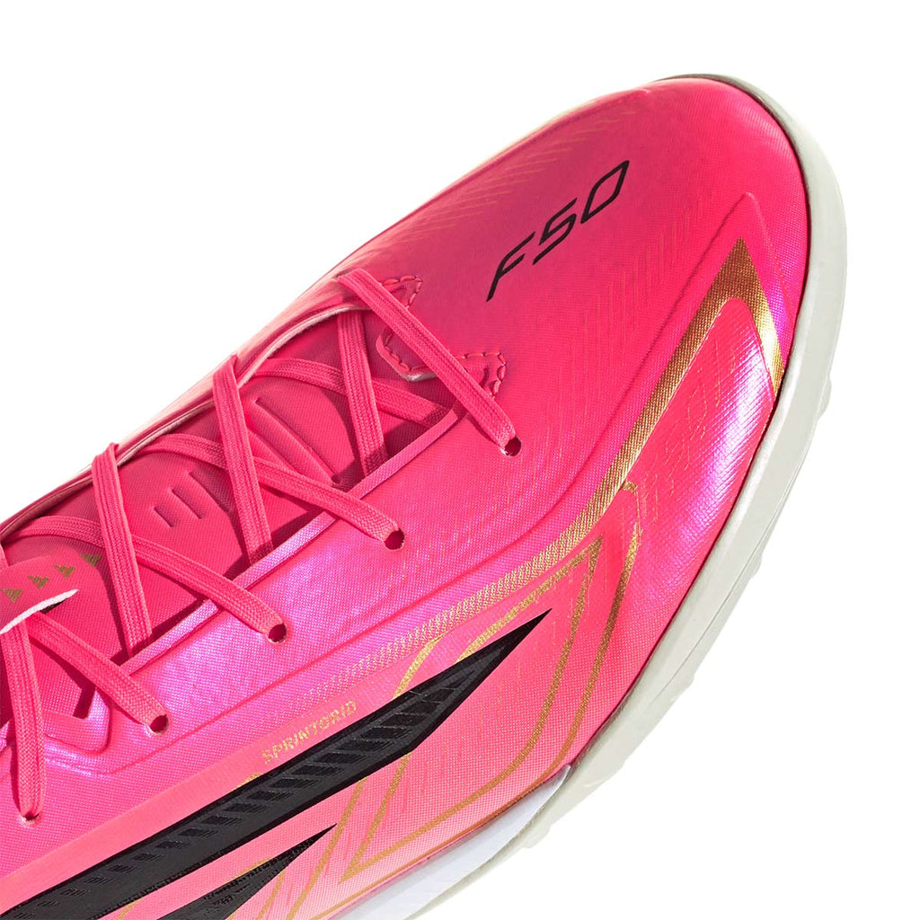 ADIDAS F50 HYPERFAST LEAGUE TF - SOLAR TURBO/CORE BLACK/GOLD MET