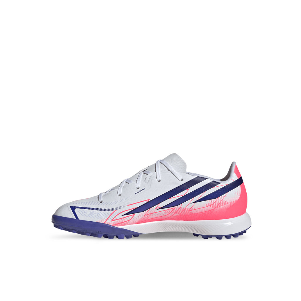 ADIDAS F50 HYPERFAST LEAGUE TF J - FTWR WHITE/SOLAR PURPLE/SOLAR TURBO