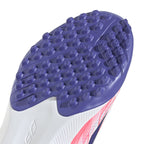 ADIDAS F50 HYPERFAST LEAGUE TF J - FTWR WHITE/SOLAR PURPLE/SOLAR TURBO