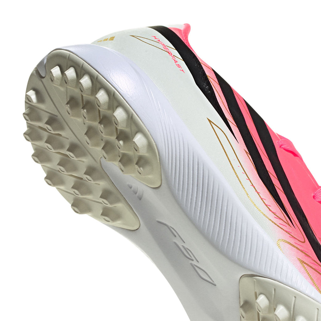ADIDAS F50 HYPERFAST LEAGUE TF J - SOLAR TURBO/CORE BLACK/GOLD MET