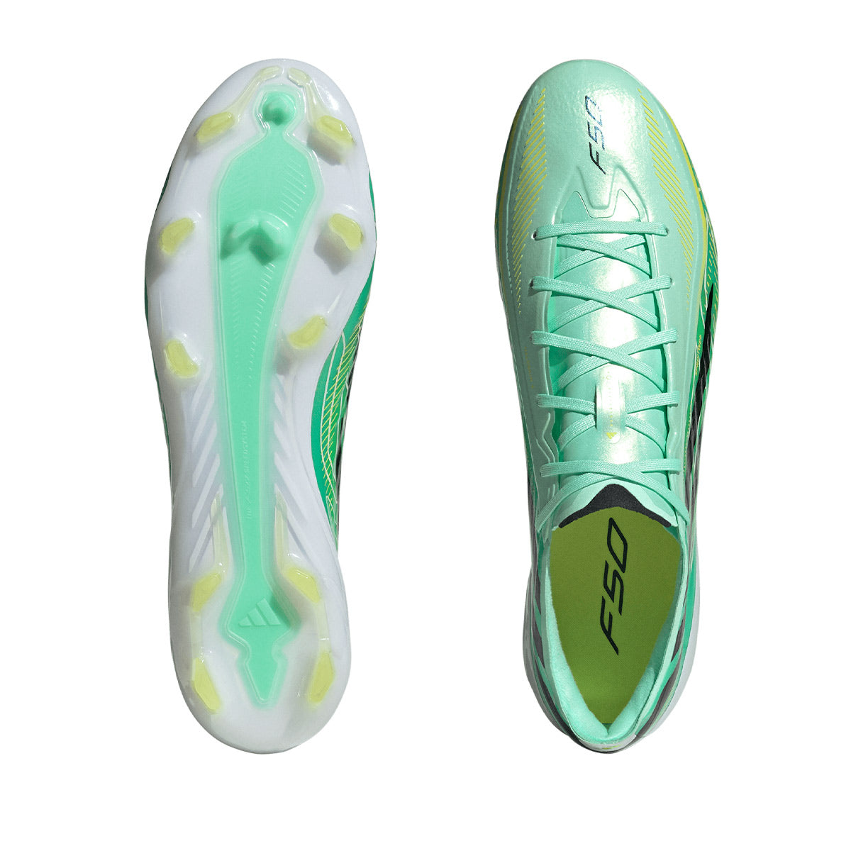 ADIDAS F50 HYPERFAST PRO FG - PULSE MINT/CORE BLACK/SOLAR LEMON