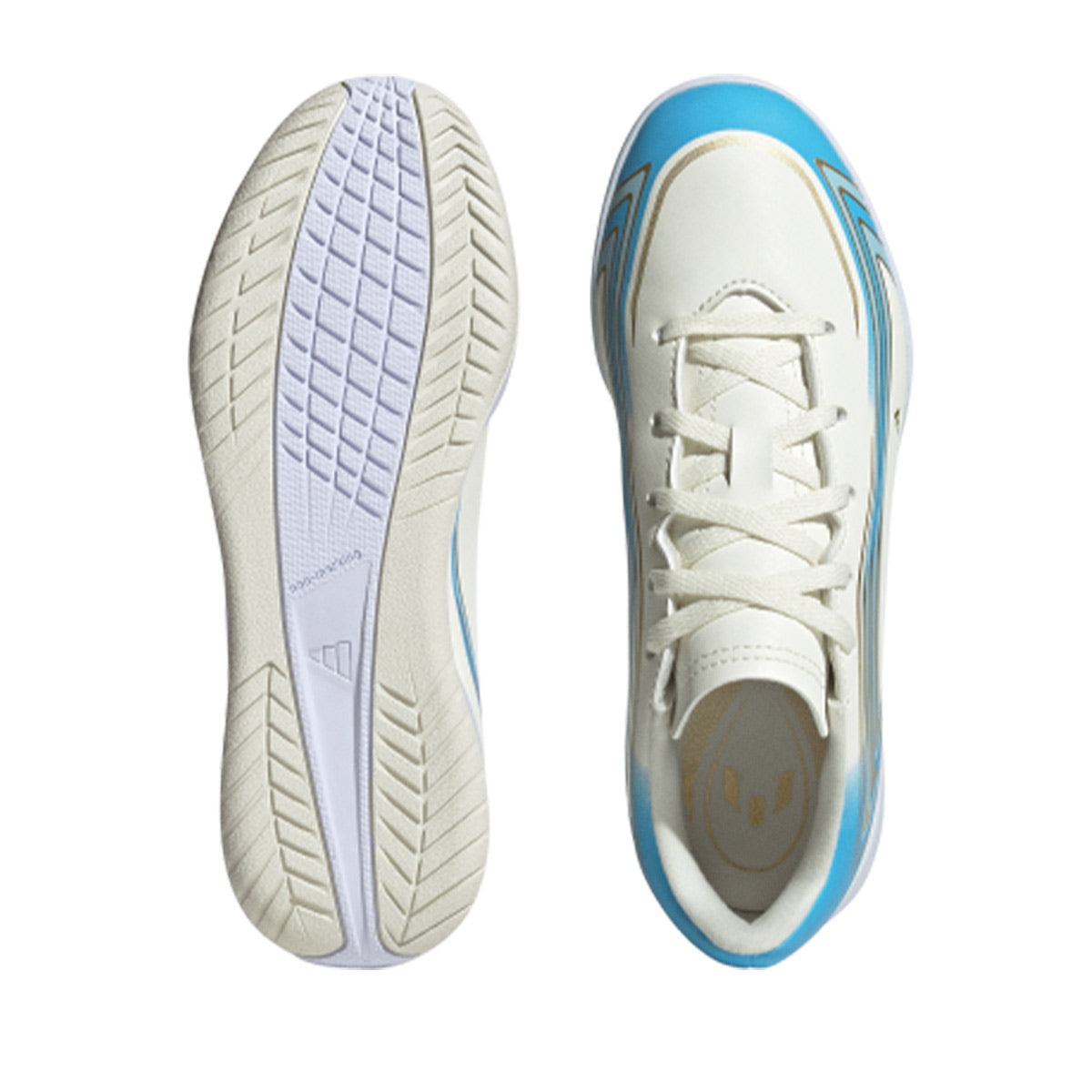 ADIDAS F50 MESSI CLUB IN J - IVORY/SEMI BLUE BURST/ICEY BLUE
