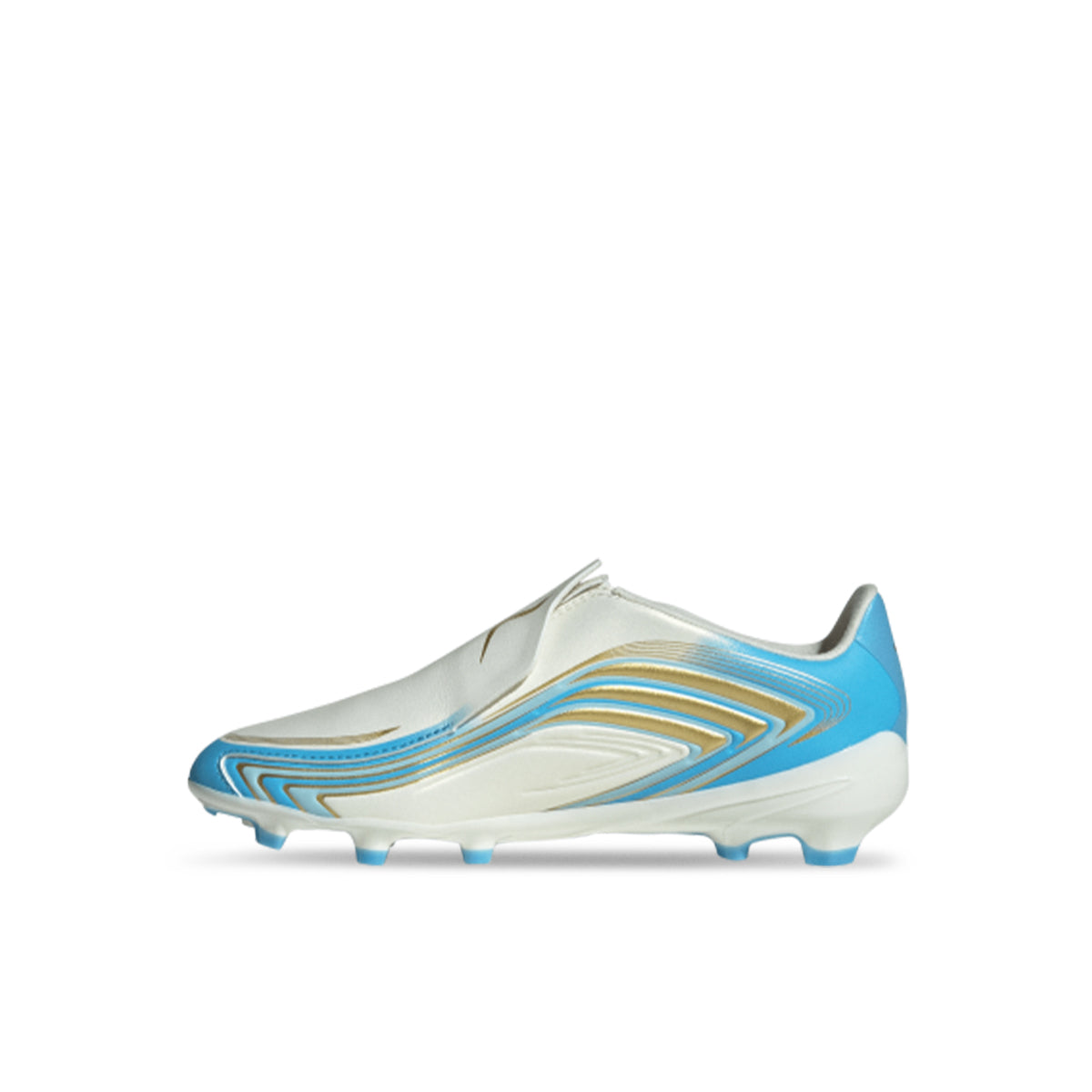 ADIDAS F50 MESSI LEAGUE LACELESS FG J - IVORY/SEMI BLUE BURST/ICEY BLUE