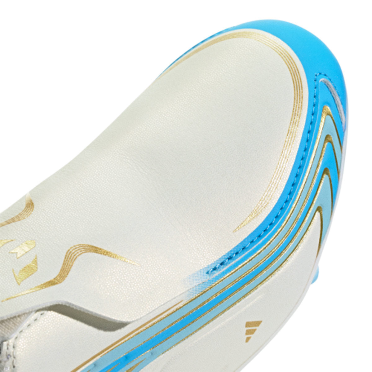 ADIDAS F50 MESSI LEAGUE LACELESS FG J - IVORY/SEMI BLUE BURST/ICEY BLUE