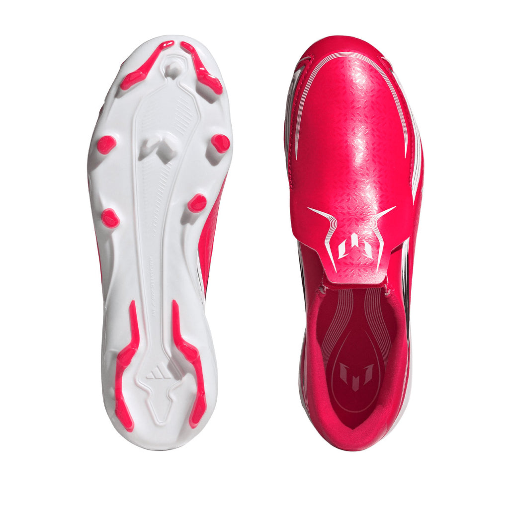 ADIDAS F50 MESSI LEAGUE LACELESS FG J - LUCID RED/CORE BLACK/PURE RUBY