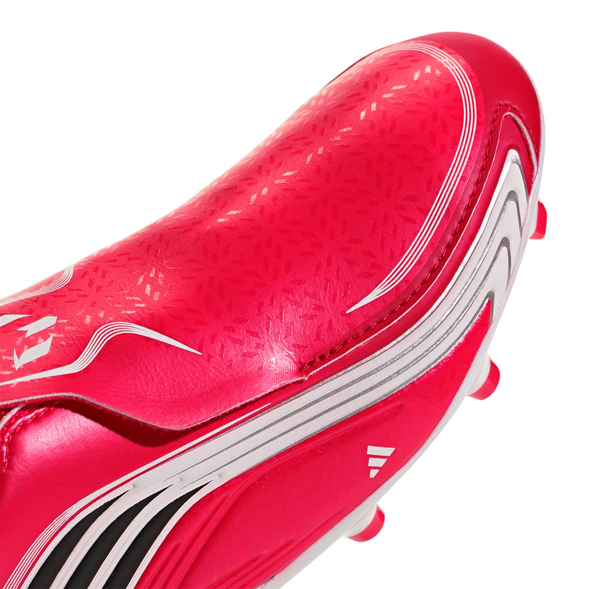 ADIDAS F50 MESSI LEAGUE LACELESS FG J - LUCID RED/CORE BLACK/PURE RUBY